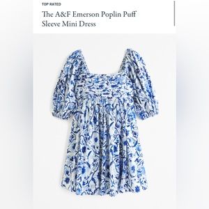 Abercrombie XS Petite Puff Sleeve Mini Dress